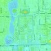 紫禁城の地形図、標高、地勢