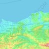 ブメルデス県の地形図、標高、地勢