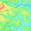 東有馬の地形図、標高、地勢