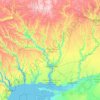 ムィコラーイウ州の地形図、標高、地勢