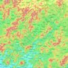 河源市の地形図、標高、地勢