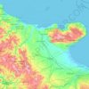 Foggiaの地形図、標高、地勢