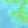 宝安区の地形図、標高、地勢