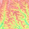 raionul Dondușeniの地形図、標高、地勢