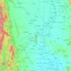 ナコーンサワン県の地形図、標高、地勢