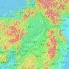 滋賀県の地形図、標高、地勢