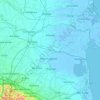Ferraraの地形図、標高、地勢