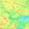 中落合の地形図、標高、地勢