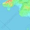 パルマの地形図、標高、地勢