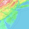 ニュージャージー州の地形図、標高、地勢
