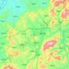 建寧県の地形図、標高、地勢