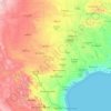 テキサス州の地形図、標高、地勢