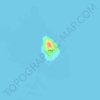 大神島の地形図、標高、地勢