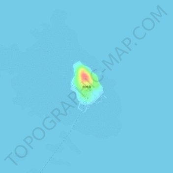 大神島の地形図、標高、地勢