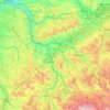 ヨンヌ県の地形図、標高、地勢