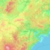 延辺朝鮮族自治州の地形図、標高、地勢