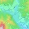 赤谷湖の地形図、標高、地勢