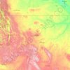 モンタナ州の地形図、標高、地勢