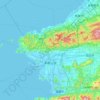 和歌山市の地形図、標高、地勢