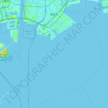 浦安市の地形図、標高、地勢