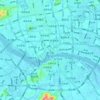 台江区の地形図、標高、地勢