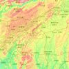 西秀区の地形図、標高、地勢