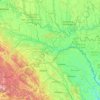 チェルニウツィー州の地形図、標高、地勢