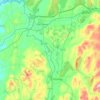 Town of Hamptonの地形図、標高、地勢