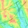 千草台の地形図、標高、地勢