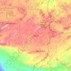 テベッサ県の地形図、標高、地勢