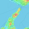 淡路市の地形図、標高、地勢
