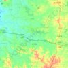 甲子镇の地形図、標高、地勢