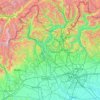 Ticinoの地形図、標高、地勢