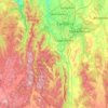 オーストラリア首都特別地域の地形図、標高、地勢
