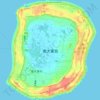南大東島の地形図、標高、地勢