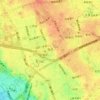 用賀の地形図、標高、地勢