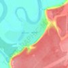 バタガイの地形図、標高、地勢