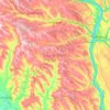 raionul Rezinaの地形図、標高、地勢