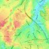 日野九丁目の地形図、標高、地勢
