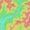 奥利根湖の地形図、標高、地勢