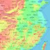 長江の地形図、標高、地勢