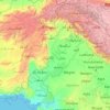 パキスタンの地形図、標高、地勢