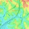 前田町の地形図、標高、地勢