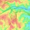 狩場町の地形図、標高、地勢