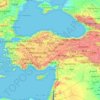 トルコの地形図、標高、地勢