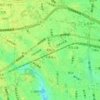 南烏山の地形図、標高、地勢
