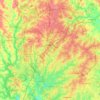 Charlotteの地形図、標高、地勢