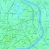 楊浦区の地形図、標高、地勢