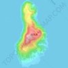 能古島の地形図、標高、地勢