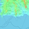 ラヨーン県の地形図、標高、地勢